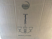 Load image into Gallery viewer, Transglobe 70743 BN Thompson 3-Light Nickel Indoor Chandelier