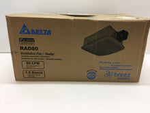 Load image into Gallery viewer, Delta RAD80 Radiance Series 80 CFM Ceiling Bathroom Exhaust Fan with Heater