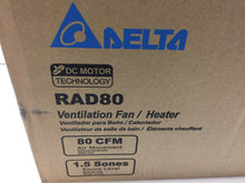 Load image into Gallery viewer, Delta RAD80 Radiance Series 80 CFM Ceiling Bathroom Exhaust Fan with Heater