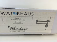 Load image into Gallery viewer, Whitehaus WHST10003-005SK-BSS Kitchen Faucet, Brushed Stainless Steel