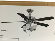 Load image into Gallery viewer, Hampton Bay 14950 Bristol Lane 52 in. Polished Nickel Ceiling Fan 251297