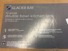 Load image into Gallery viewer, Glacier Bay HDDB332274LFR Drop-In 33" 4-Hole 2-Bowl Kitchen Sink Stainless Steel