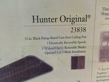 Load image into Gallery viewer, Hunter 23838 Original 52 in. Indoor/Outdoor Black Ceiling Fan