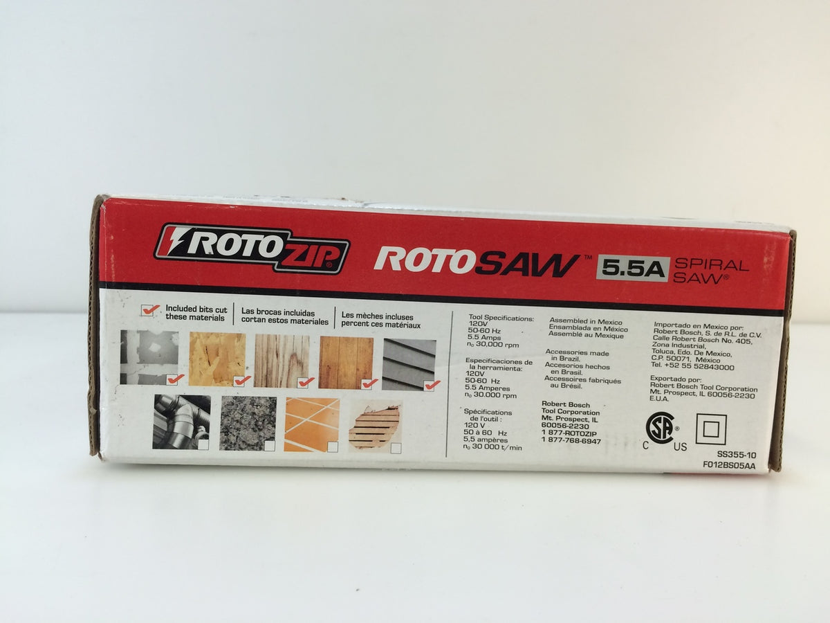 Rotozip SS355-10 5.5 Amp High Speed Spiral Saw Rotozip SS355-10 5.5 Amp High Speed Spiral Saw