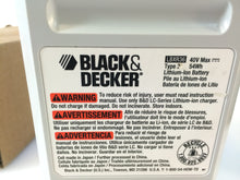 Load image into Gallery viewer, Black & Decker LCS40 40V Li-Ion Charger & LBXR36 40V Li-Ion Battery