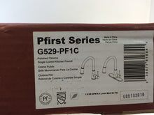 Load image into Gallery viewer, Pfister G529-PF1C Pfirst Series Pull-Down Sprayer Kitchen Faucet, Chrome