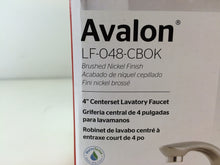 Load image into Gallery viewer, Pfister LF-048-CB0K Avalon 4" Centerset Bathroom Faucet in Brushed Nickel