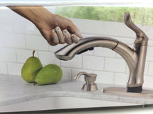 Load image into Gallery viewer, Delta 4353T-SSSD-DST Linden Pull-Out Sprayer Kitchen Faucet, Stainless