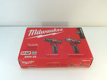 Load image into Gallery viewer, Milwaukee 2494-22 M12 12V Li-Ion Cordless Drill Impact Driver Combo Kit 2-Tool