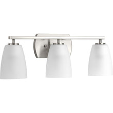 Load image into Gallery viewer, Progress Lighting P300133-009 Leap Collection 3-Light Brushed Nickel Bath Light