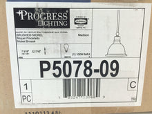 Load image into Gallery viewer, Progress Lighting P5078-09 Madison 1-Light Brushed Nickel Mini Pendant