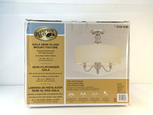 Load image into Gallery viewer, Hampton Bay 14698 Gala 3-Light Semi-Flush Mount Polished Nickel 518038