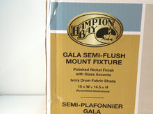 Load image into Gallery viewer, Hampton Bay 14698 Gala 3-Light Semi-Flush Mount Polished Nickel 518038