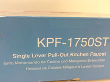 Load image into Gallery viewer, KRAUS KPF-1750ST Geo Axis Pull-Out Sprayer Kitchen Faucet in Stainless Steel