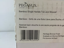 Load image into Gallery viewer, Pegasus 873W-9096H Bamboo WaterSense 1-Handle 3-Spray Tub Shower Faucet Bronze