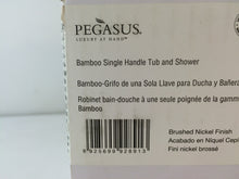 Load image into Gallery viewer, Pegasus 873W-9004 Bamboo WaterSense 3-Spray Tub & Shower Faucet Brushed Nickel