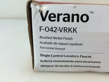 Load image into Gallery viewer, Pfister F-042-VRKK Verano 4" Centerset 1-Handle Bathroom Faucet Brushed Nickel