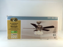 Load image into Gallery viewer, Hampton Bay 68144 Vaurgas 44" LED Indoor Brushed Nickel Ceiling Fan 1001983097