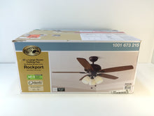Load image into Gallery viewer, Hampton Bay 51751 Rockport 52" LED Oil Rubbed Bronze Ceiling Fan 1001673215