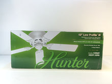 Load image into Gallery viewer, Hunter 53069 Low Profile III 52 in. Indoor White Ceiling Fan