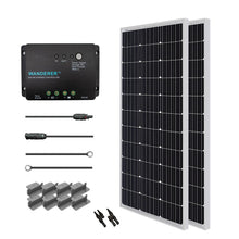 Load image into Gallery viewer, Renogy 200-Watt 12-Volt Monocrystalline Solar Starter Kit STARTER200DWD30