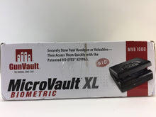 Load image into Gallery viewer, Gunvault Biometric MicroVault XL MVB1000 Portable Fingerprint Key Gun Safe Box