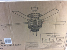 Load image into Gallery viewer, River of Goods 16554S 52 in. Silver Punched Metal Ceiling Fan
