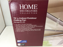 Load image into Gallery viewer, HDC Kensgrove 72" LED Indoor/OutdoorBrushed Nickel Ceiling Fan YG493OD-BN