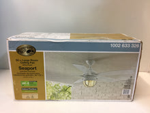Load image into Gallery viewer, Hampton Bay AL634-WH Seaport 52" LED White Ceiling Fan 1002633326