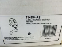 Load image into Gallery viewer, Delta T14194-RB Linden Claw Foot Tub Faucet Trim Kit Only Venetian Bronze