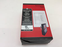 Load image into Gallery viewer, 1-Gang Recessed TV Media Box Kit with Surge Suppressing Outlet TV1WMTVSSWCC2