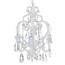 Load image into Gallery viewer, Tadpoles 3-Light White Clear Diamond Mini Chandelier CCHAPL010