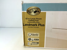 Load image into Gallery viewer, Hampton Bay HL52QV-P-3LC14 Landmark Plus 52" Polished Brass Ceiling Fan 525930