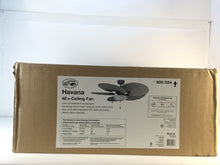 Load image into Gallery viewer, Hampton Bay 51328 Havana 48" Cambridge Silver Ceiling Fan with Light 600524
