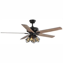 Load image into Gallery viewer, HDC 51760 Carlisle 60 in. LED Matte Black Ceiling Fan 1002948023