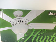 Load image into Gallery viewer, Hunter 53122 Beachcomber 52 in. Indoor White Ceiling Fan with Light Kit