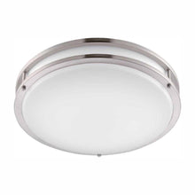 Load image into Gallery viewer, Hampton Bay DC016LEDB Brushed Nickel LED Round Flush Mount 1000021219