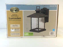Load image into Gallery viewer, Hampton Bay Lumsden Black LED Motion Sensor Wall Mount Lantern 1000001784