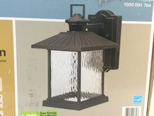 Load image into Gallery viewer, Hampton Bay Lumsden Black LED Motion Sensor Wall Mount Lantern 1000001784