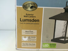 Load image into Gallery viewer, Hampton Bay Lumsden Black LED Motion Sensor Wall Mount Lantern 1000001784