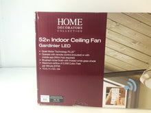 Load image into Gallery viewer, HDC Gardinier 52" 43260 LED Indoor Brushed Nickel WINK Enabled Smart Ceiling Fan