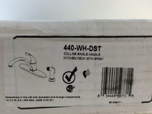 Load image into Gallery viewer, Delta 440-WH-DST Collins 1-Handle Standard Sprayer Kitchen Faucet White