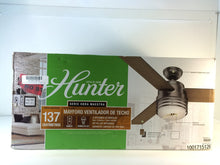 Load image into Gallery viewer, Hunter 59205 Mayford 54 in. LED Indoor Brushed Slate Ceiling Fan w/ Light Kit