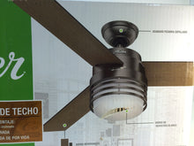 Load image into Gallery viewer, Hunter 59205 Mayford 54 in. LED Indoor Brushed Slate Ceiling Fan w/ Light Kit