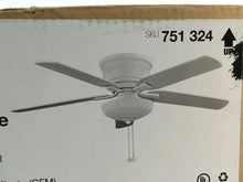 Load image into Gallery viewer, Hampton Bay 57288 Holly Springs Low Profile 52" Matte White Ceiling Fan 751324