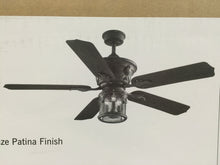 Load image into Gallery viewer, Hampton Bay Milton 52" Indoor/Outdoor Oxide Bronze Patina Ceiling Fan AC370-OBP