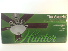 Load image into Gallery viewer, Hunter 53058 Astoria 52" Indoor Brushed Nickel Ceiling Fan with Light Kit