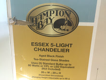 Load image into Gallery viewer, Hampton Bay 14707 Essex 5-Light Aged Black Chandelier 511757