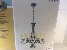 Load image into Gallery viewer, Hampton Bay 14707 Essex 5-Light Aged Black Chandelier 511757