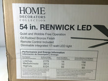 Load image into Gallery viewer, Home Decorators 14436 Renwick 54" LED Ceiling Fan Oil Rubbed Bronze 698939